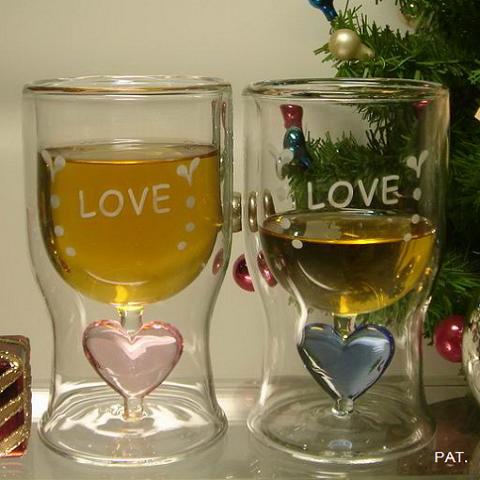 LOVE Double Wall Drinking Glass